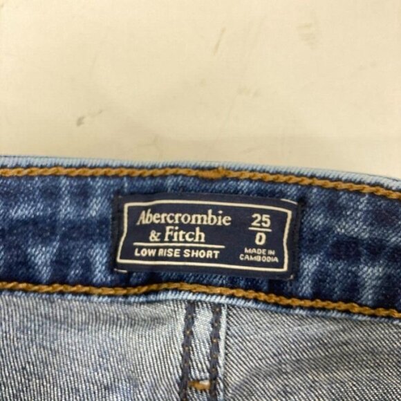 Abercrombie Fitch Womens Love Rise Jean Shorts Size 25 Cut Off Cuff Distressed - Picture 3 of 7